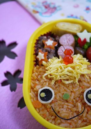 節分に☆ケチャップライスで鬼サン弁　-レシピのメイン写真