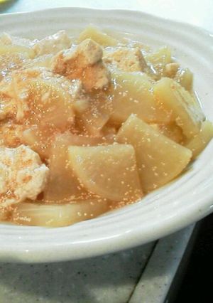 さくら色☆大根と豆腐のタラコ煮-レシピのメイン写真