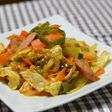 キャベツのナポリタン風野菜炒め。
