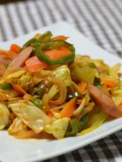 キャベツのナポリタン風野菜炒め。-レシピのメイン写真