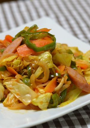 キャベツのナポリタン風野菜炒め。-レシピのメイン写真