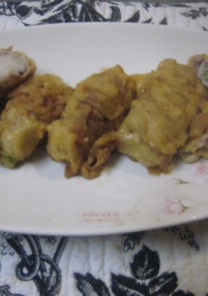 大根とアスパラの変わり巻き揚げ煮-レシピのメイン写真