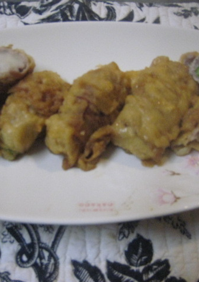 大根とアスパラの変わり巻き揚げ煮-レシピのメイン写真