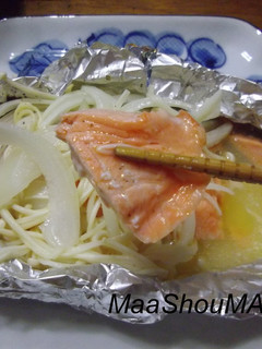 簡単オーブントースターで鮭のホイル焼き-レシピのメイン写真
