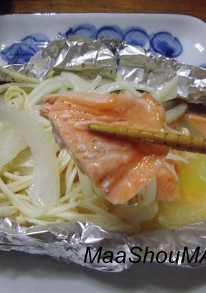簡単オーブントースターで鮭のホイル焼き-レシピのメイン写真