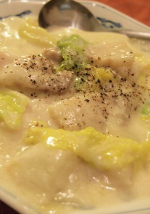 塩豚333＊塩豚と白菜の酒粕クリーム煮♪-レシピのメイン写真