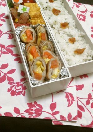 チーズがとろり♪鮮やか野菜の豚肉ロール-レシピのメイン写真