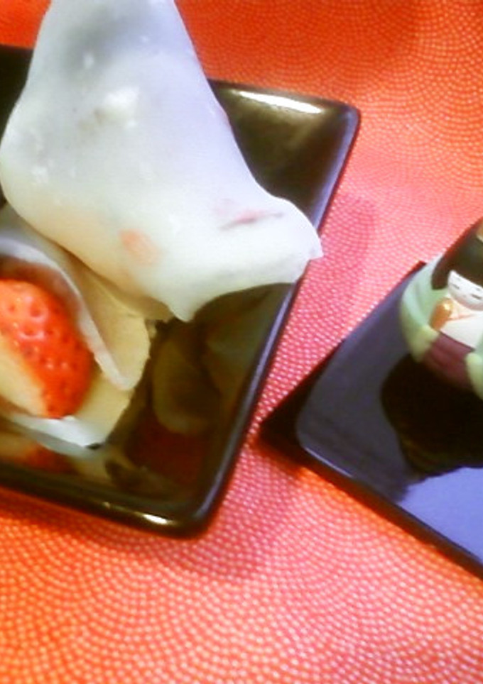 桜もち風いちごろーる-レシピのメイン写真