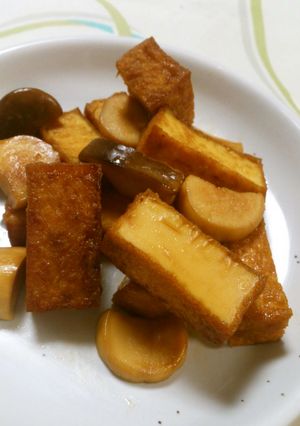 10分で☆厚揚げとエリンギの甘辛炒め-レシピのメイン写真