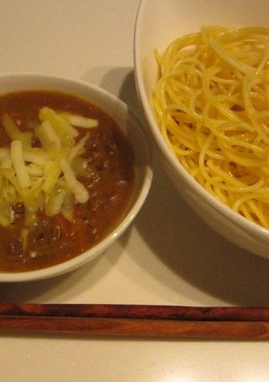まろやかチーズキーマカレーのつけパスタ-レシピのメイン写真