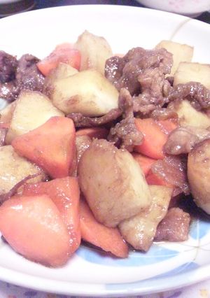 里芋と豚肉のバルサミコ炒め-レシピのメイン写真