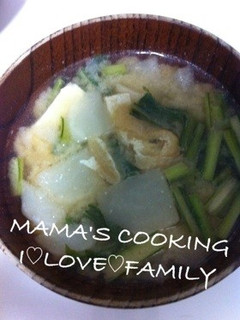 ホクホク♡シャキッ♡簡単かぶのお味噌汁-レシピのメイン写真