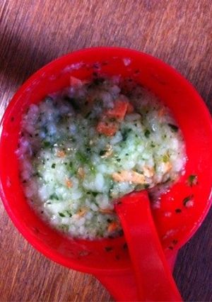 鮭ホウレン草粥（フリージング時短離乳食）-レシピのメイン写真