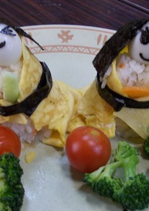 お雛様とお内裏様のかわいいお寿司☆彡-レシピのメイン写真