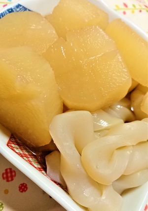 おでんの素で!!!大根とこんにゃくの煮物-レシピのメイン写真