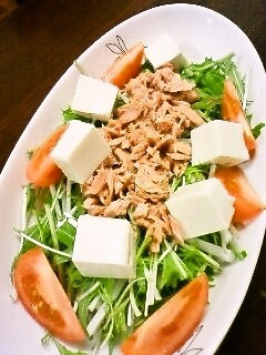 ✿水菜&豆腐のサラダ✿-レシピのメイン写真