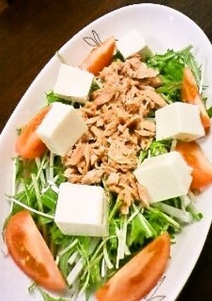 ✿水菜＆豆腐のサラダ✿-レシピのメイン写真