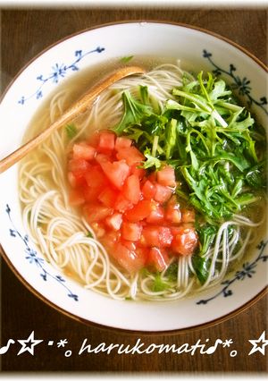 あったか♡トマト素麺-レシピのメイン写真