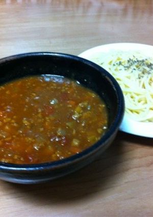 カレーつけパスタ-レシピのメイン写真
