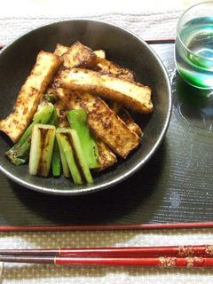 厚揚げとねぎのしょうが焼き-レシピのメイン写真