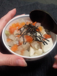野菜だしとつるっと豆腐でほっこり茶漬け-レシピのメイン写真