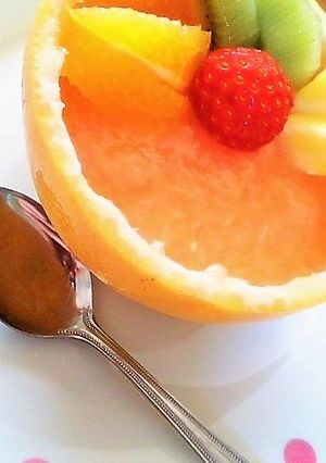 果汁で作るグレープフルーツゼリー♪-レシピのメイン写真