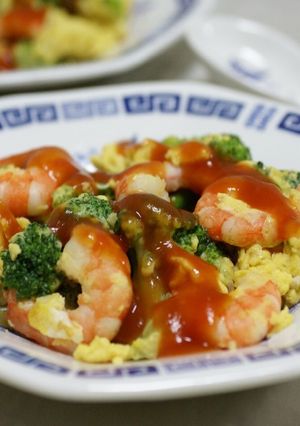 えびとブロッコリーの卵炒め甘酢あんかけ-レシピのメイン写真