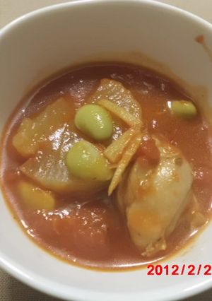 大根と鳥もも肉のトマト煮-レシピのメイン写真