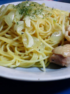 鶏もも肉とニンニクのパスタ-レシピのメイン写真