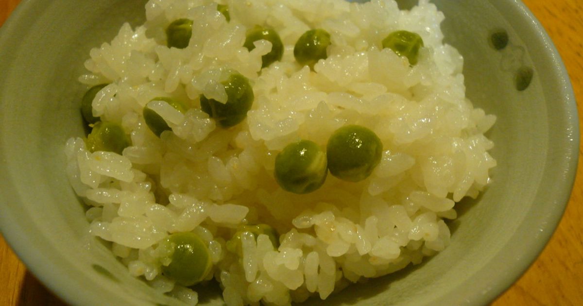 えんどう豆ごはん（炊飯器で炊く） by fufufunoko 【クックパッド