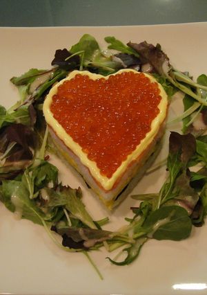 サーモンの押し寿司♥ばれんたいん-レシピのメイン写真