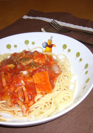 簡単☆ベーコントマトパスタ-レシピのメイン写真