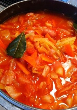 簡単! 美味しい‼ 食べるトマトスープ♥-レシピのメイン写真