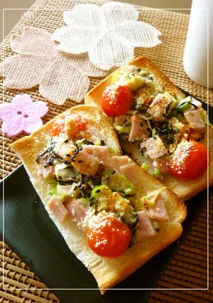 ハム×塩麹の和風トースト　わさび風味-レシピのメイン写真