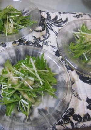 穂先メンマ&水菜の胡麻油サラダ-レシピのメイン写真