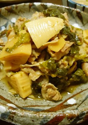 春らしく♪筍と菜の花と豚肉の煮物-レシピのメイン写真