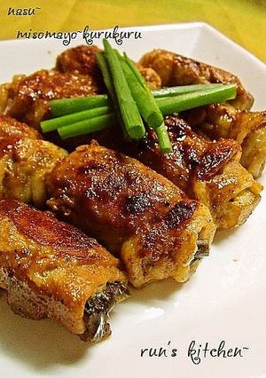 ✽なすの味噌ねぎ肉巻き✽-レシピのメイン写真