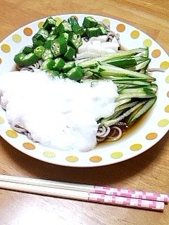 ねばねばとろろオクラそば-レシピのメイン写真