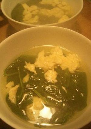 ほうれん草と卵のスープ-レシピのメイン写真