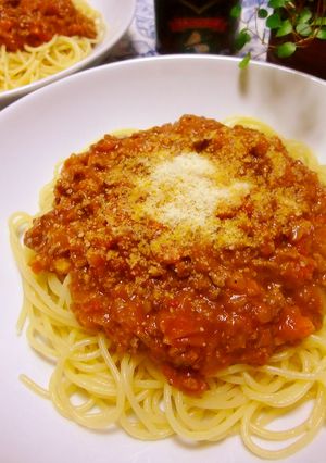 簡単秘密のミートソースパスタ❤ボロネーゼ-レシピのメイン写真