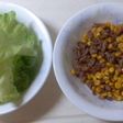 牛肉とコーンの甘辛レタス包み