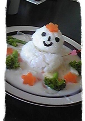 ☆クリームシチュー☆雪だるまデコレーショ-レシピのメイン写真