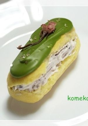 米粉でシュー生地＊抹茶小豆エクレア-レシピのメイン写真