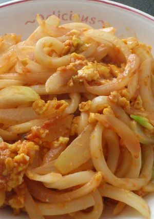 たまケチャうどん-レシピのメイン写真