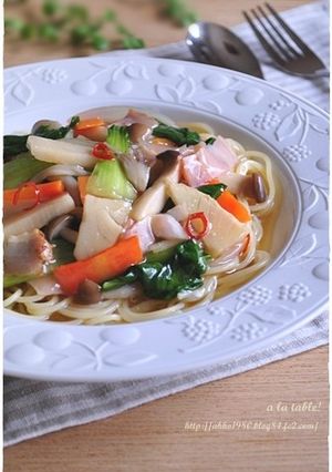 残り野菜deあんかけパスタ-レシピのメイン写真