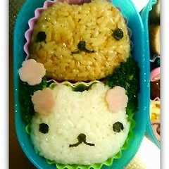 【カピバラさん＆ホワイトさん　キャラ弁】-レシピのメイン写真