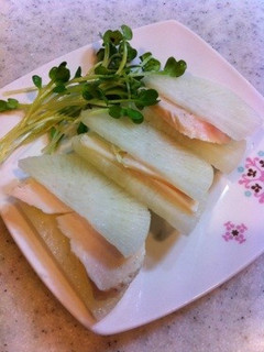 鶏ハム大根サンド。ヘルシー!-レシピのメイン写真