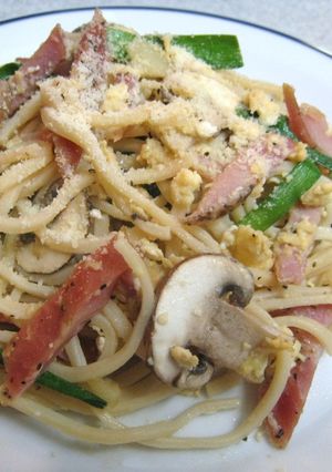 糖質制限・ダイエットの大豆麺カルボナーラ-レシピのメイン写真
