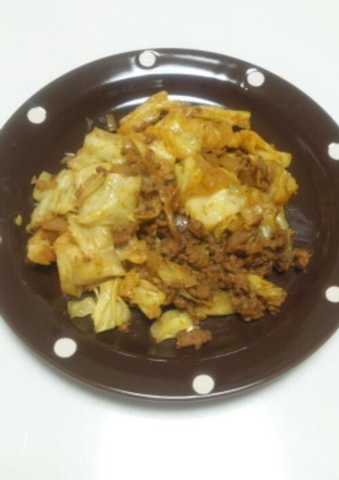 キャベツと挽き肉のカレー炒め-レシピのメイン写真