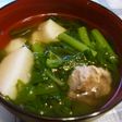 鯖缶で☆里芋&春菊の鯖汁